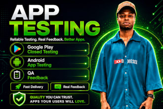 do app testing and closed testing, provide 12 testers, 20 testers