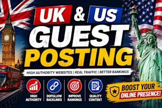 build high quality UK and US guest post backlinks