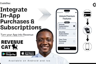 integrate revenuecat in app purchases and subscriptions for ios and android