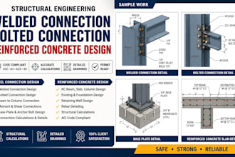 do welded connection bolted connection reinforced concrete design