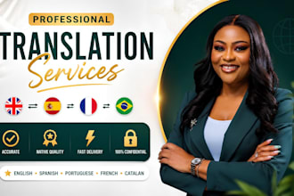 translate english to spanish, portuguese, french and catalan