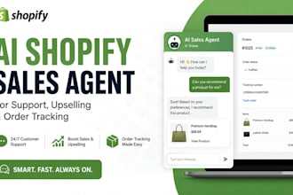 create an ai shopify sales agent for support upselling and order tracking