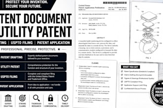 patent document utility patent patent drafting uspto filing patent application