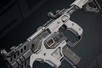 create game ready sci fi weapons for games