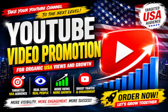 do youtube video promotion for organic USA views and growth you tube SEO