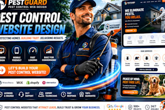 design pet control website exterminator website pet management website