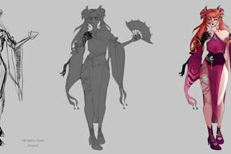 character concept art and character design
