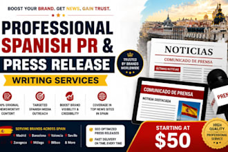 write and distribute spanish press release to top spanish media sites