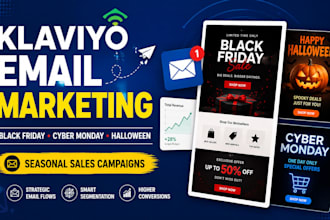 create klaviyo black friday cyber monday halloween email marketing campaigns