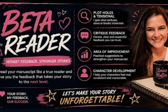 beta read your story and provide an objective, encouraging critique