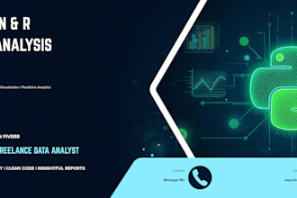 do python and r data analysis, statistical modeling, and visualization