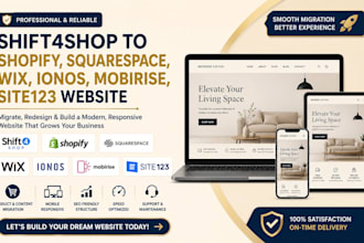 shift4shop to shopify squarespace wix design ionos mobirise site123 website