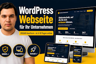 create a professional wordpress website for german businesses, dsgvo compliant