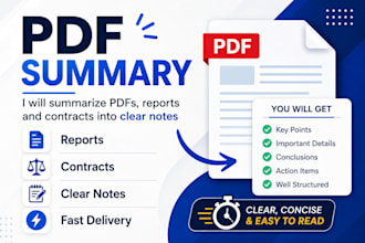 summarize pdfs, reports and contracts into clear notes