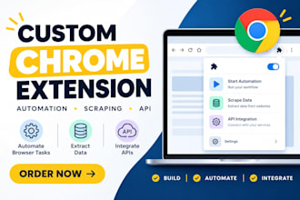build custom chrome extension for web automation and scraping