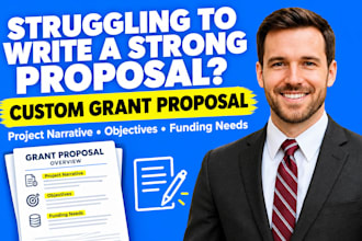 write grant proposals, funding proposals, and business plans