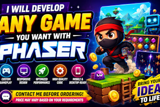 develop any game with phaser