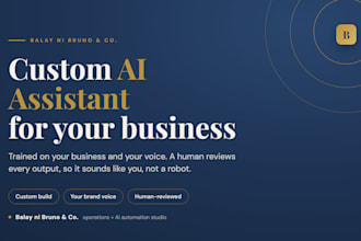 build a custom ai assistant trained on your business