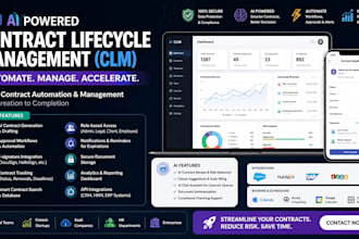 design ai powered contract lifecycle management clm contract automation website