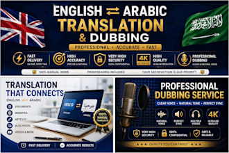 translate english to arabic and arabic to english professionally