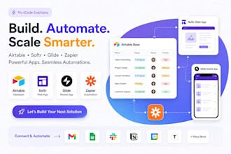 build airtable database interface softr glide zapier automations integration