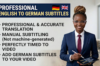 create accurate german subtitles from english videos