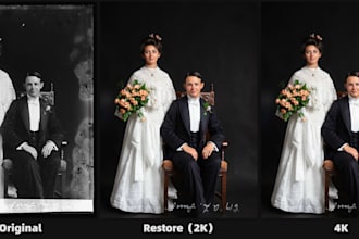 restore old photos, colorize and upscale with ai