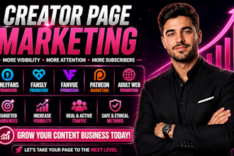 do onlyfans promotion, patreon page, fansly, fanvue and adult web promotion