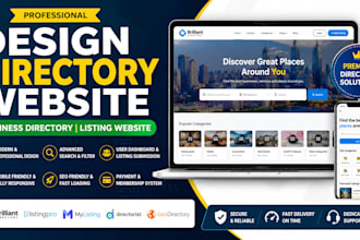 design directory website, business directory, brilliant directory, listingpro
