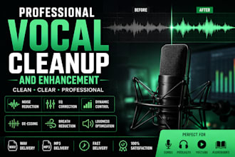 clean, enhance and restore your vocals professionally