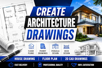 create architecture drawings, house drawing