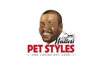 create professional vibrant logo for walters pet styles