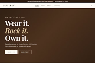 build a clean, custom e commerce and business websites
