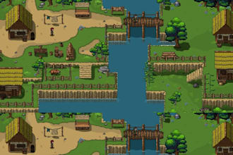 create pixel art game map and tileset for your game