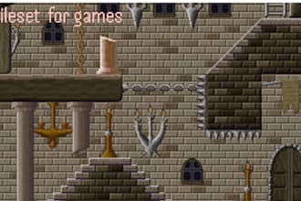 create pixel art game map, props background and tileset for your game
