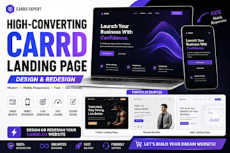 design or redesign carrd website, carrd landing page, carrd co website