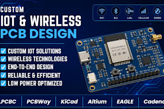 design iot wireless pcb layout for esp32 and nrf52 in kicad or altium