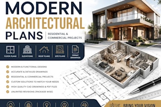 design modern architectural plans for residential and commercial projects