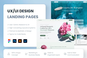 design a modern landing page UI UX in figma