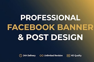 design professional facebook banner and post