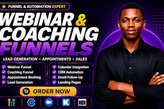 build webinar funnel coaching funnel appointment booking funnel lead generation