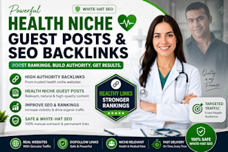 build health niche guest posts and high authority SEO backlink