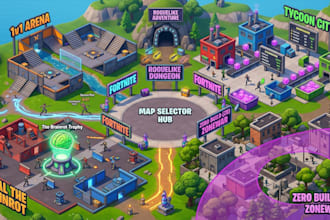 build fortnite map, 1v1, tycoon, steal brainrot map, zb zonewar, rougelike map