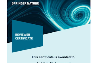 help you apply for peer review on springer for your eb1a visa