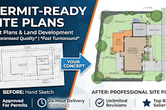 design site plan, plot plan, land development drawing