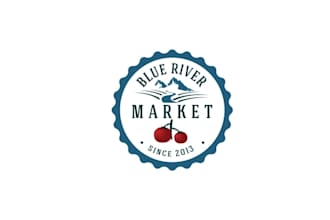 design exceptional blue river market logo