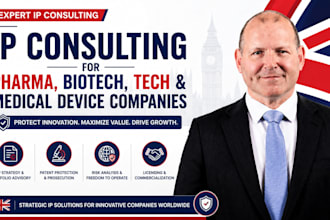 provide IP consulting for pharma biotech tech and medical device companies