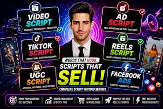 write viral shortform video scripts for your facebook ads, reels, and tiktok