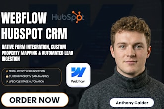redesign webflow website connect webflow forms to hubspot CRM webflow developer