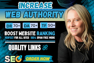 provide SEO services to increase da DR and tf
